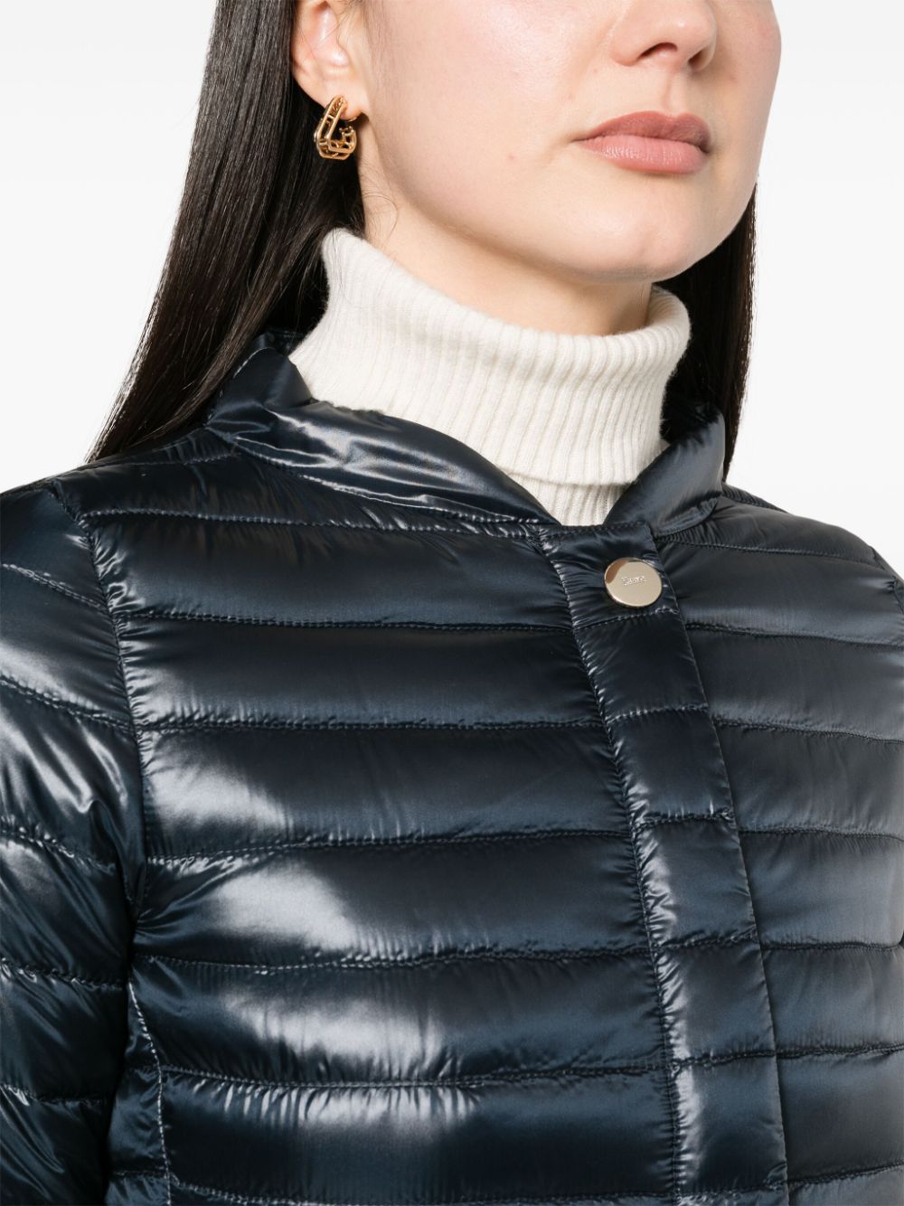 Herno Ultralight Quilted Water-Repellent Down Jacket Blue