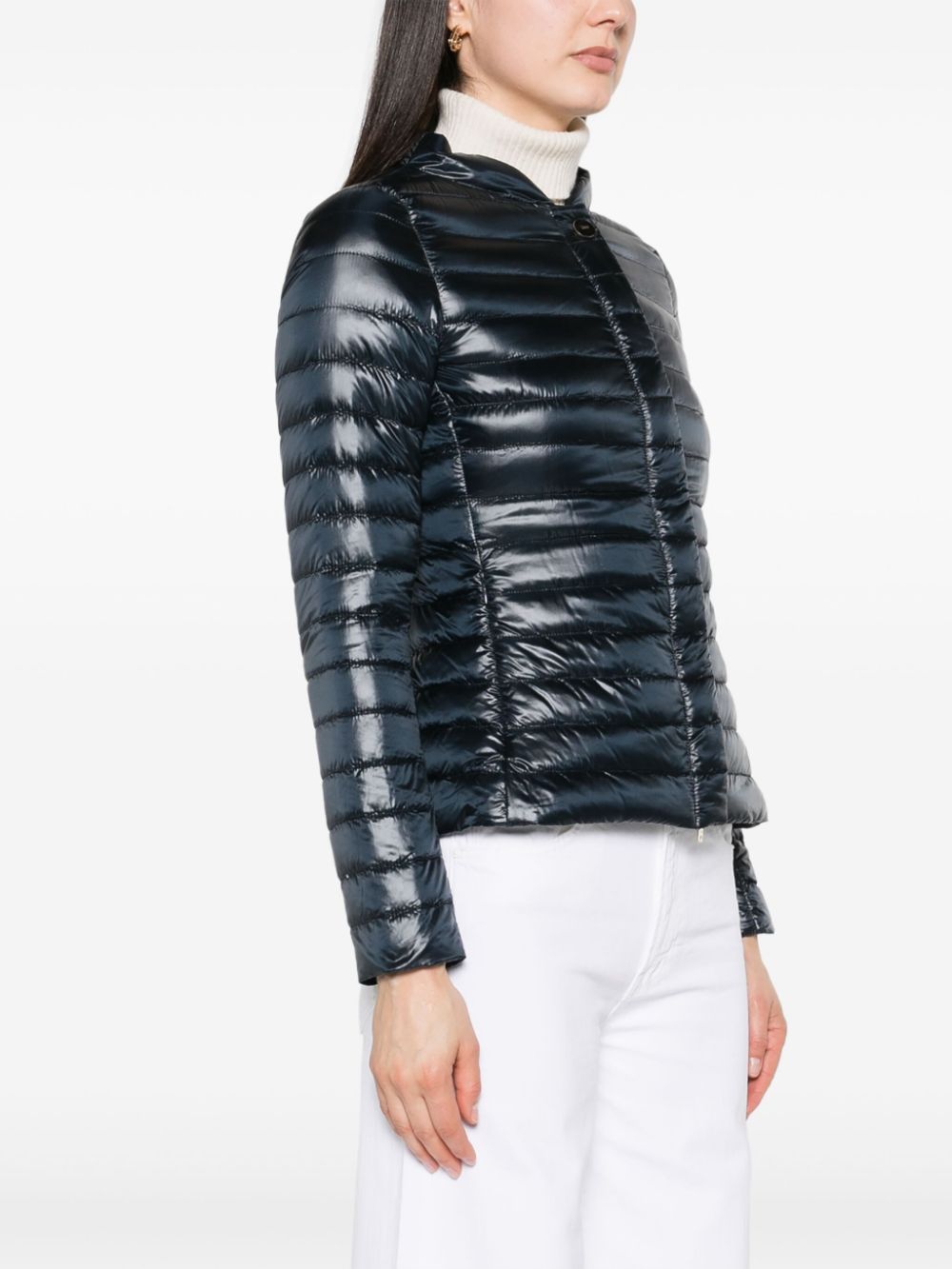 Herno Ultralight Quilted Water-Repellent Down Jacket Blue