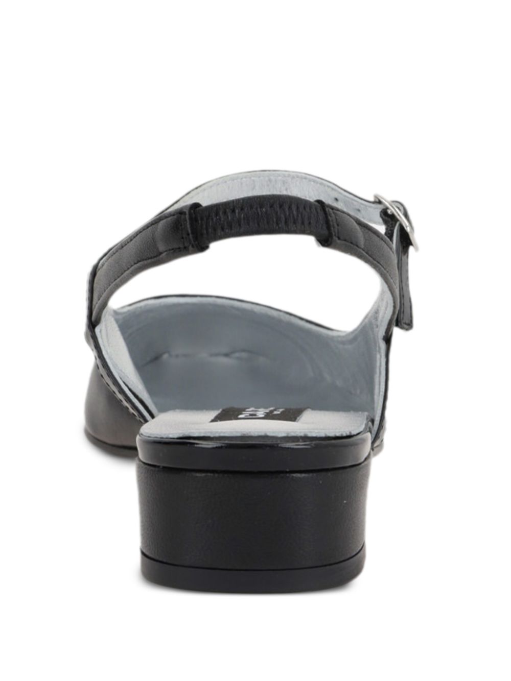 Carel Paris Pointed Toe Black Leather Slingback Flats Black