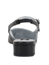 Carel Paris Pointed Toe Black Leather Slingback Flats Black