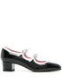 Carel Paris Double-Strap Patent Leather Mary Jane Ballet Flats Black