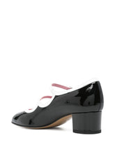 Carel Paris Double-Strap Patent Leather Mary Jane Ballet Flats Black