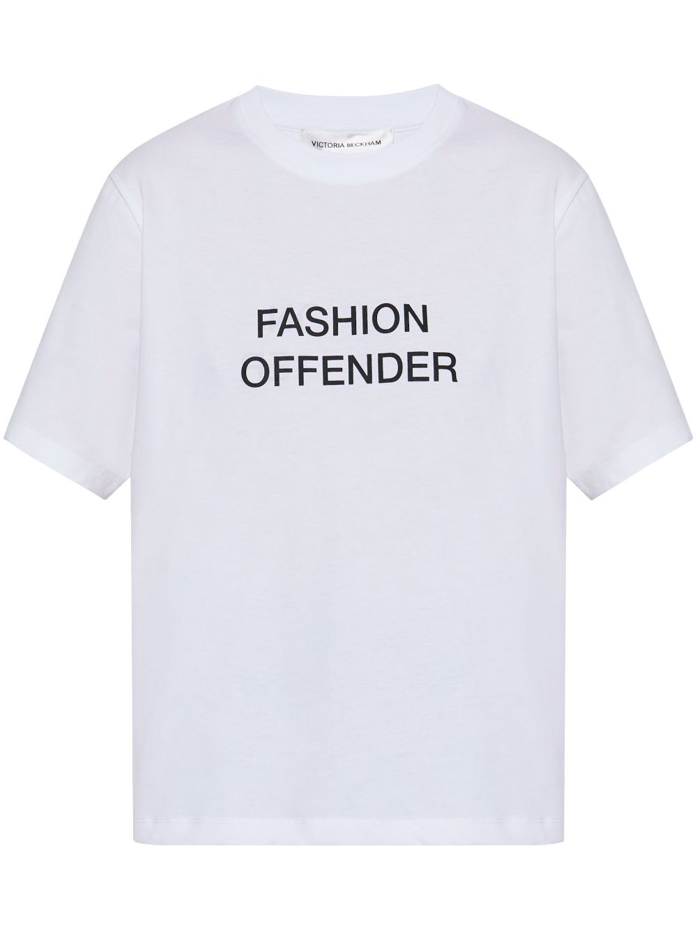 Victoria Beckham Organic Cotton Slogan-Print T-Shirt White