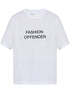 Victoria Beckham Organic Cotton Slogan-Print T-Shirt White