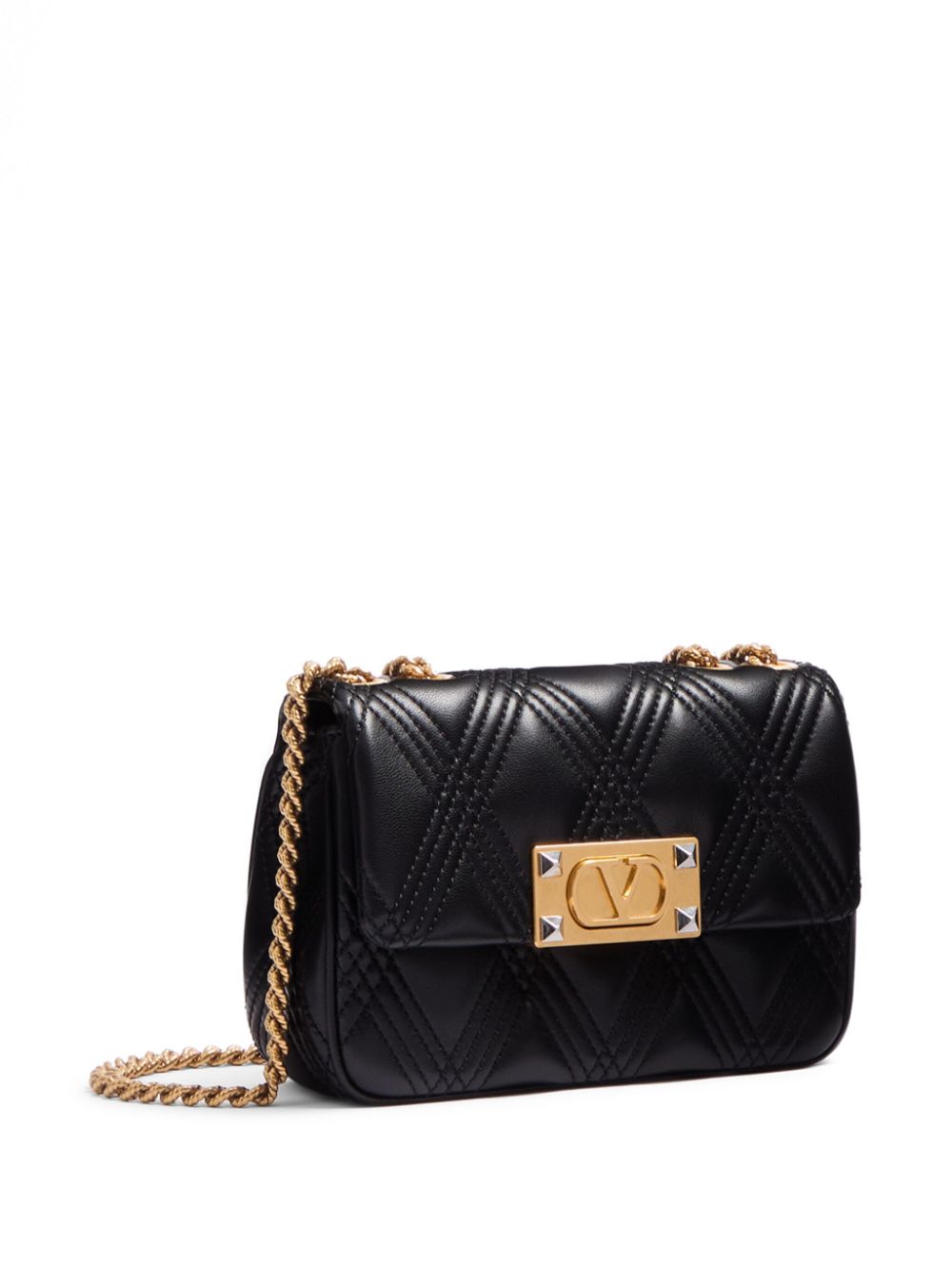 Valentino Garavani Quilted Small Leather Shoulder Bag Black
