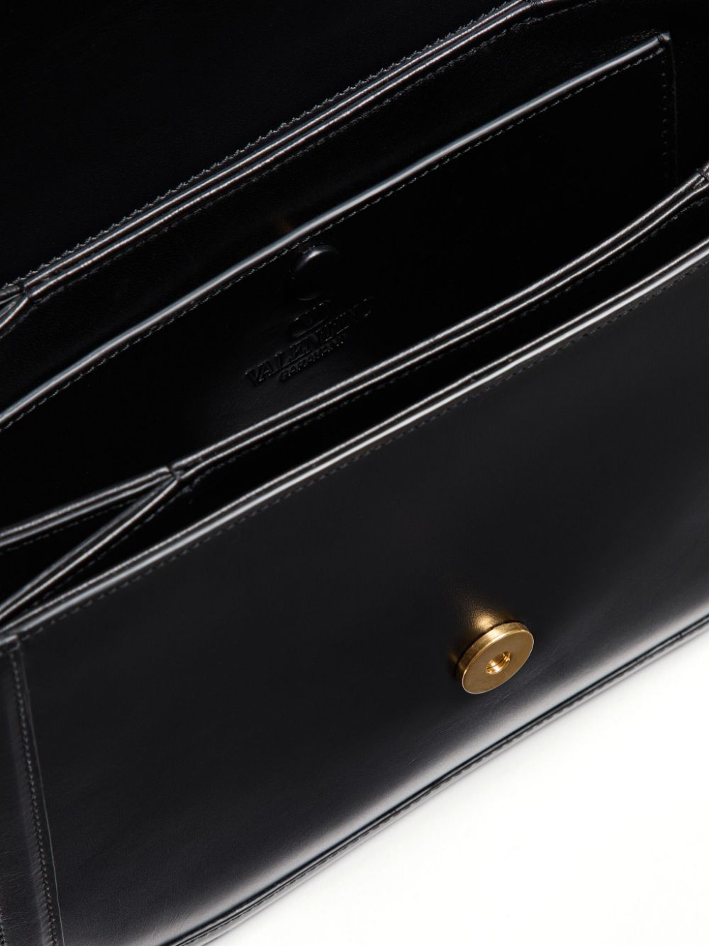 Valentino Garavani 9TO5 Leather Shoulder Bag Black