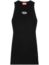Diesel Fine Ribbed Sleeveless Mini Dress Black Black