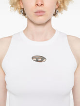 Diesel Oval-D Sleeveless Crew Neck White Top White