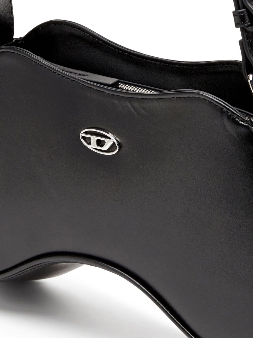 Diesel Play Semi-gloss Leather Shoulder Bag Black