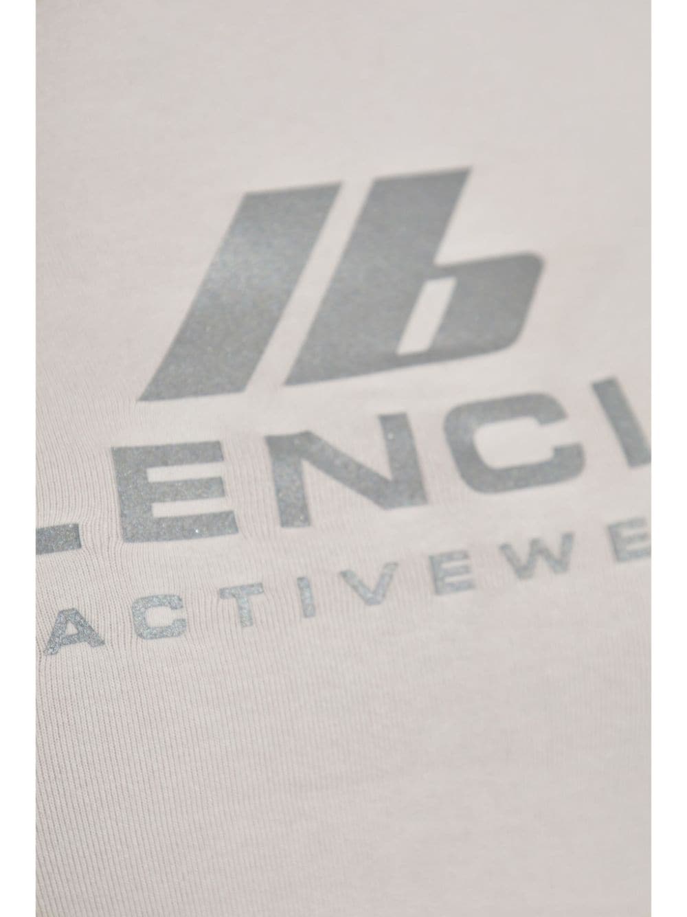 Balenciaga Logo-Print Fitted Cotton-Blend T-Shirt White