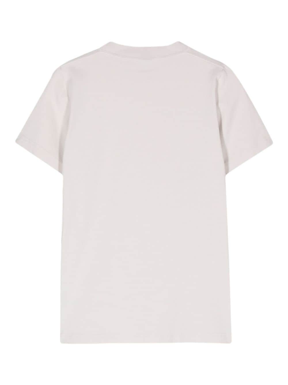 Balenciaga Logo-Print Fitted Cotton-Blend T-Shirt White
