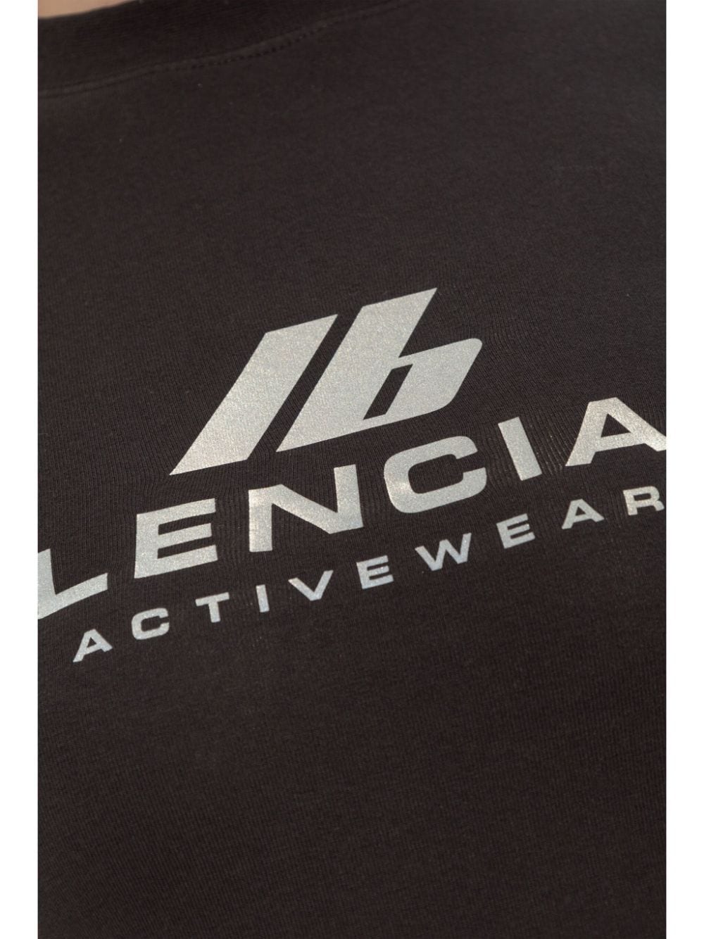 Balenciaga Fitted Logo Cotton-Jersey T-Shirt Black Black