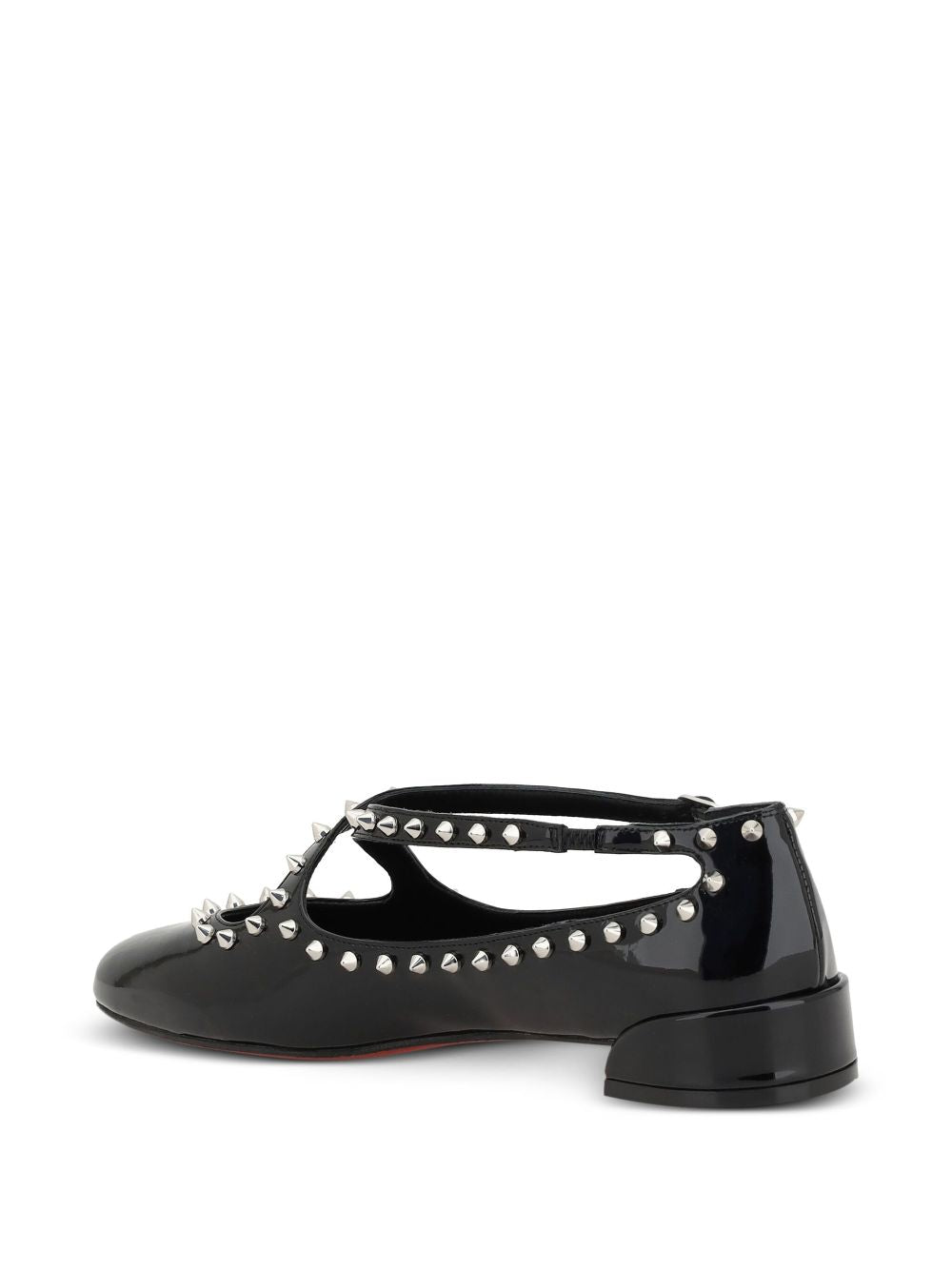 Christian Louboutin Pilouta Jane Spikes Flat Ballet Black