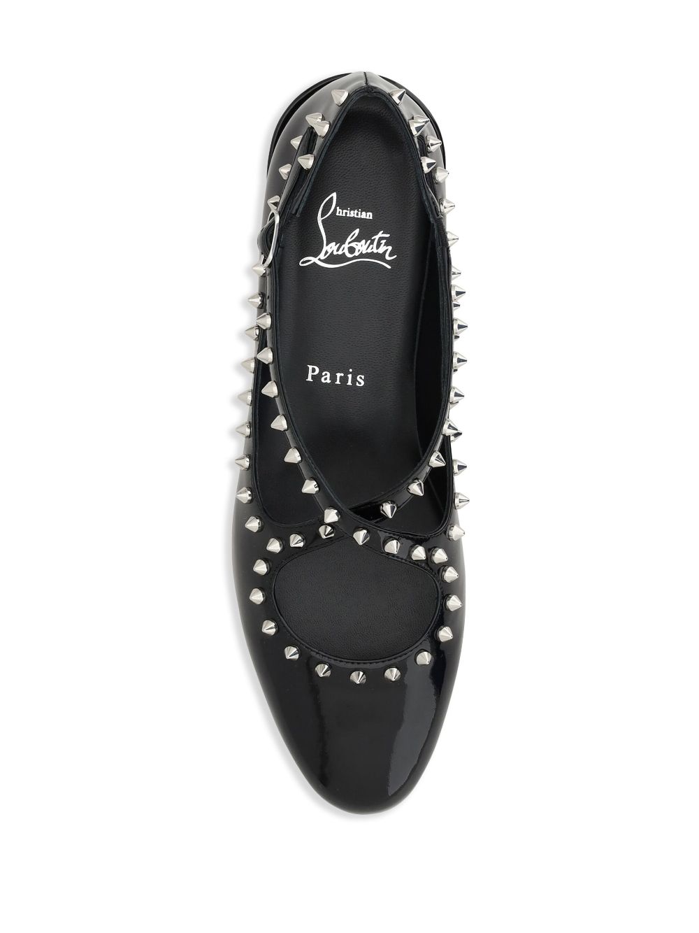 Christian Louboutin Pilouta Jane Spikes Flat Ballet Black