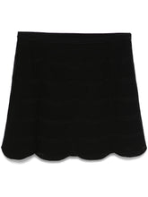 Tom Ford Scalloped-Hem Silk-Cotton Mini Skirt Black