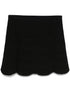 Tom Ford Scalloped-Hem Silk-Cotton Mini Skirt Black