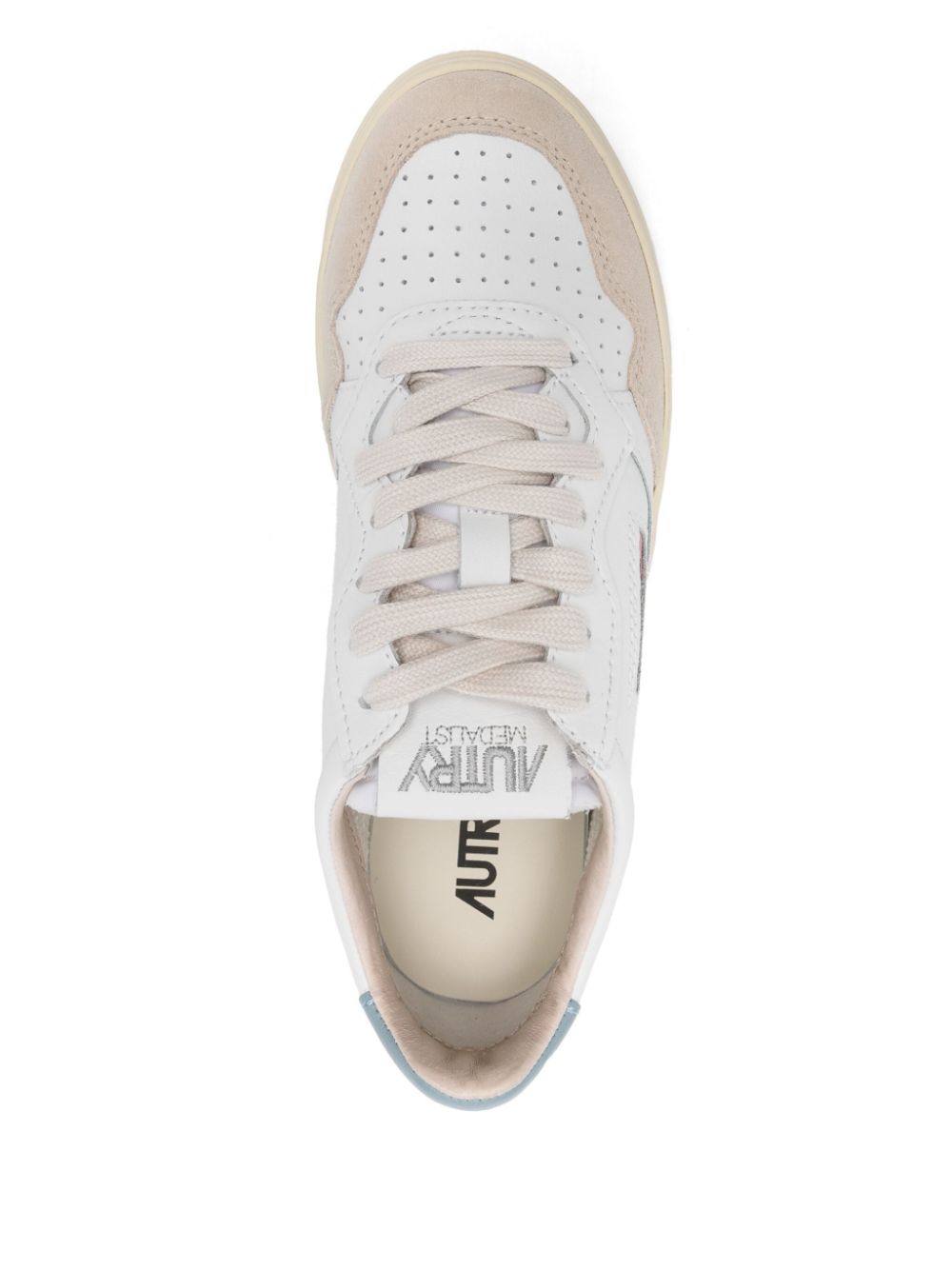 Autry Medalist Low-Top Calf Leather Sneakers Clear Blue