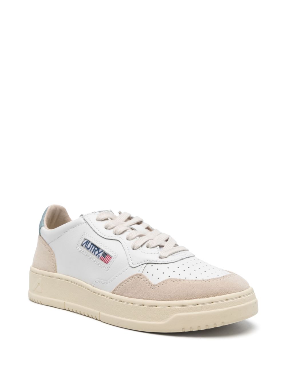Autry Medalist Low-Top Calf Leather Sneakers Clear Blue