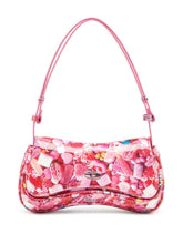 Diesel Play Glossy Printed Faux Leather Clutch Pink