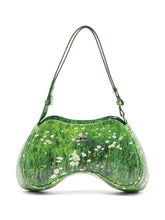 Diesel Play Glossy Graphic-Print Shoulder Bag Green