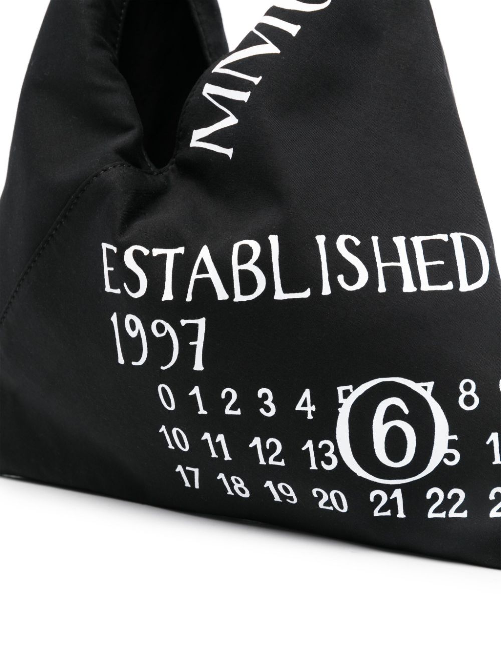 MM6 Maison Margiela Tote Bag with Number Motif in Black