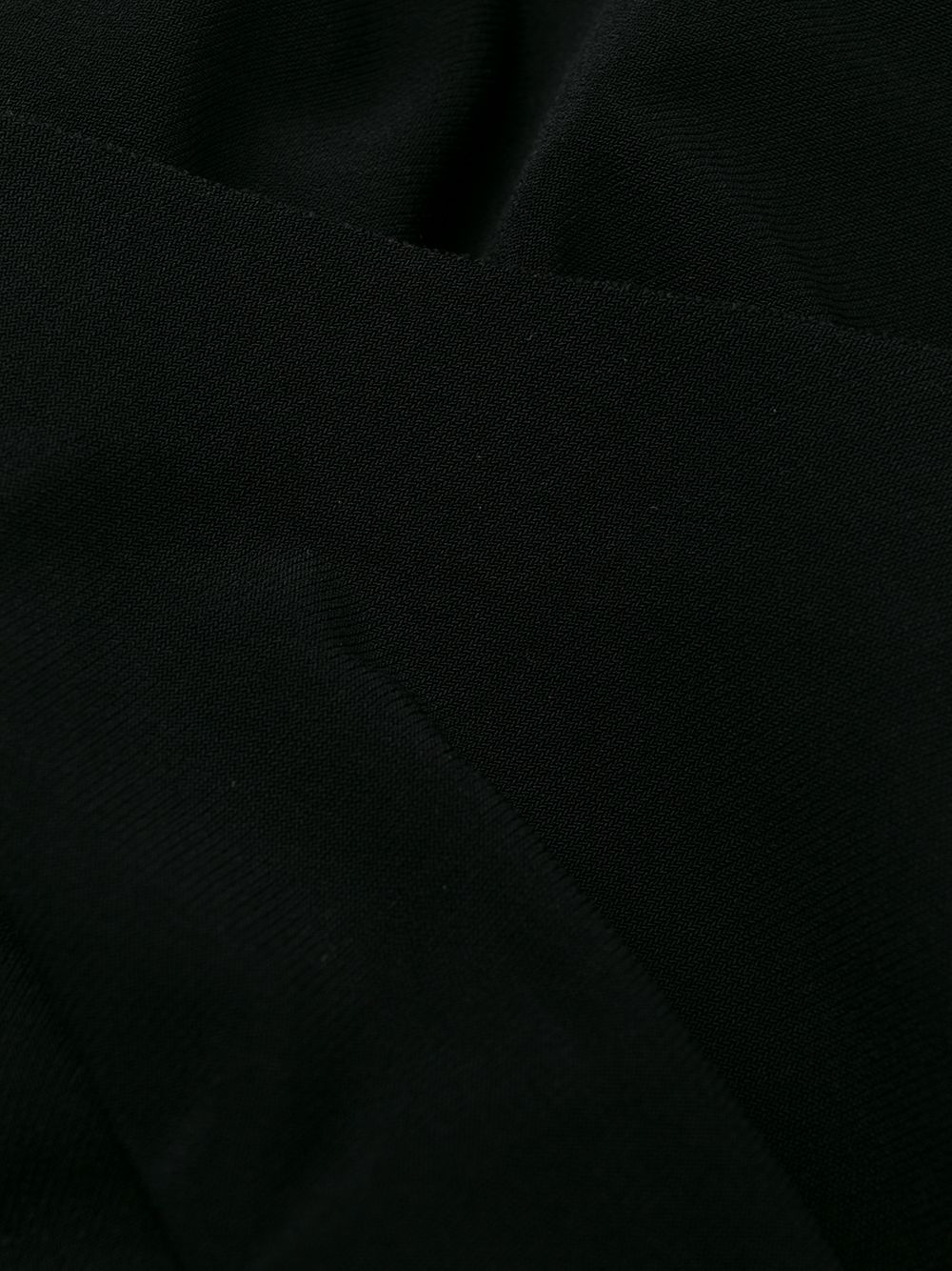 Norma Kamali Asymmetric-Neckline Long-Sleeve Fitted Top Black Black