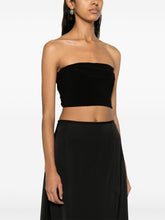 Norma Kamali Ruched Stretch-Jersey Strapless Cropped Top Black Black