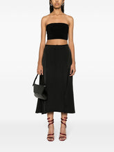 Norma Kamali Ruched Stretch-Jersey Strapless Cropped Top Black Black