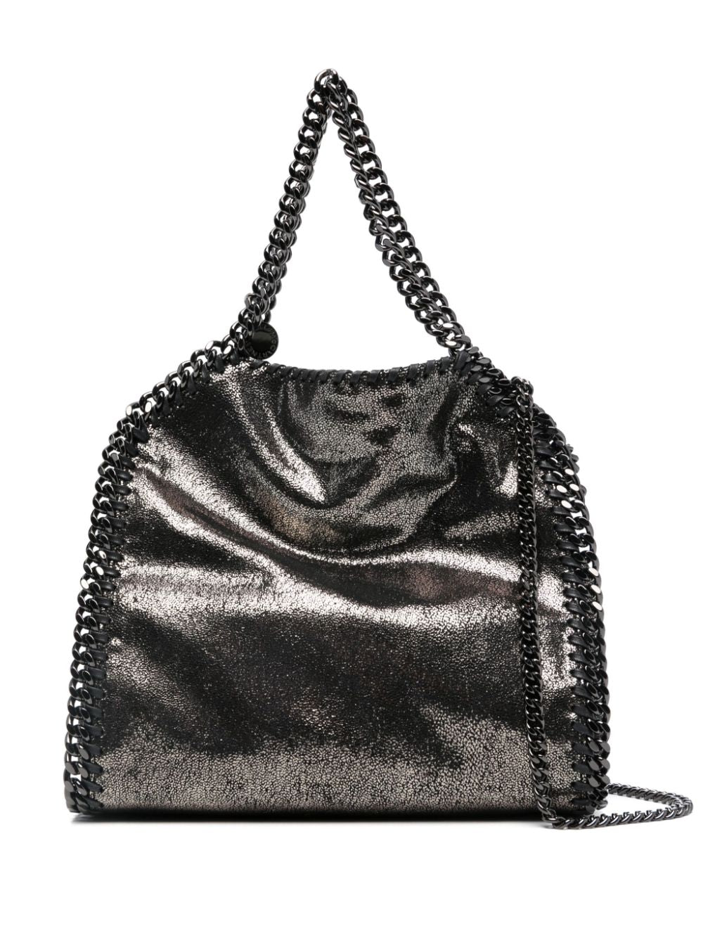 Stella McCartney Falabella Grained Faux Leather Tote Bag Silver