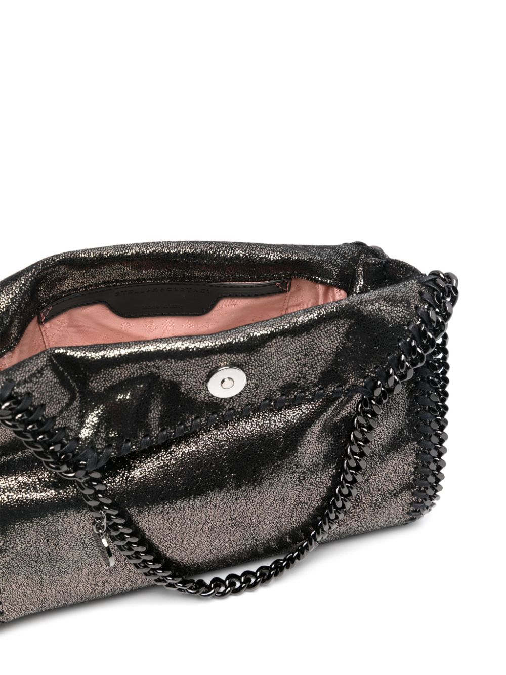 Stella McCartney Falabella Grained Faux Leather Tote Bag Silver