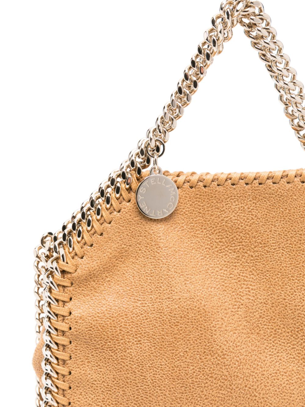 Stella McCartney Micro Falabella Tote Bag in Barley Brown Beige