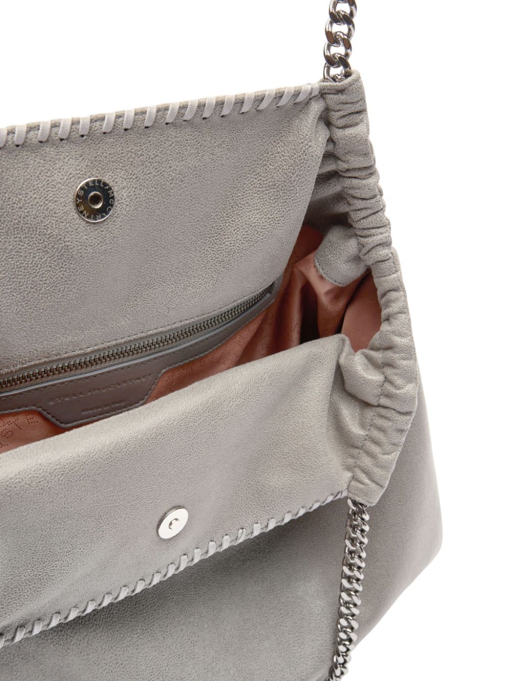 Stella McCartney Falabella Chain-Trimmed Grey Tote Bag grey