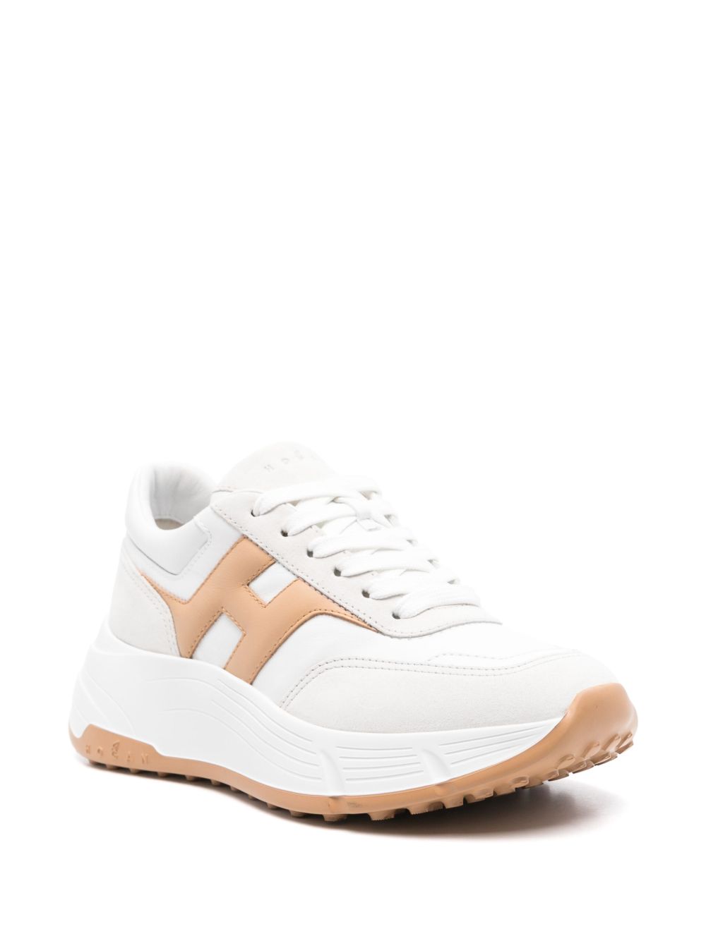 Hogan Pre Hi-Fi Leather and Rubber Sneakers White