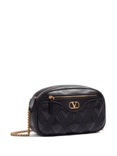 Valentino Garavani Quilted Leather Camera Shoulder Bag Black