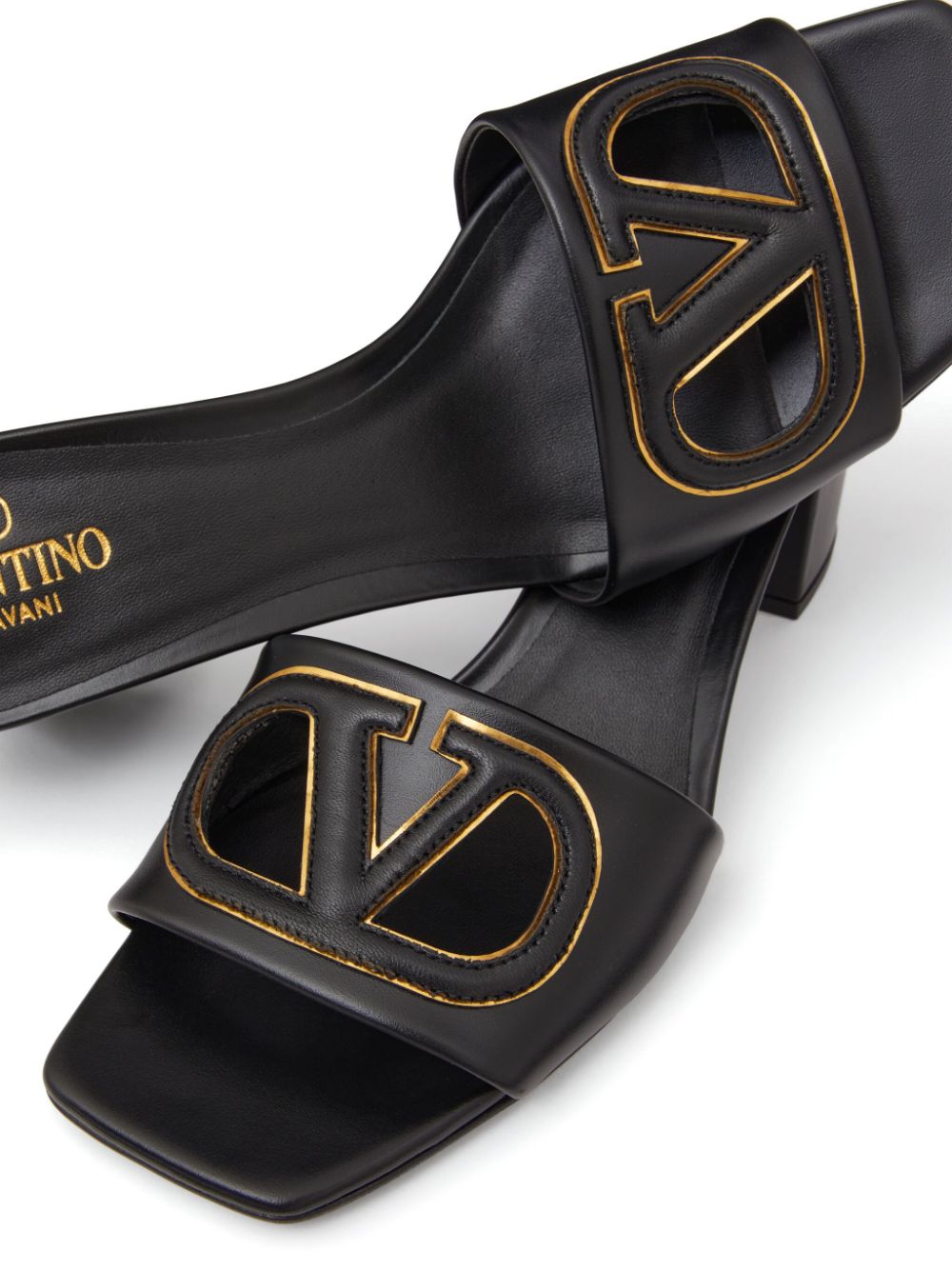 Valentino Garavani 60mm VLogo Signature Leather Sandals Black