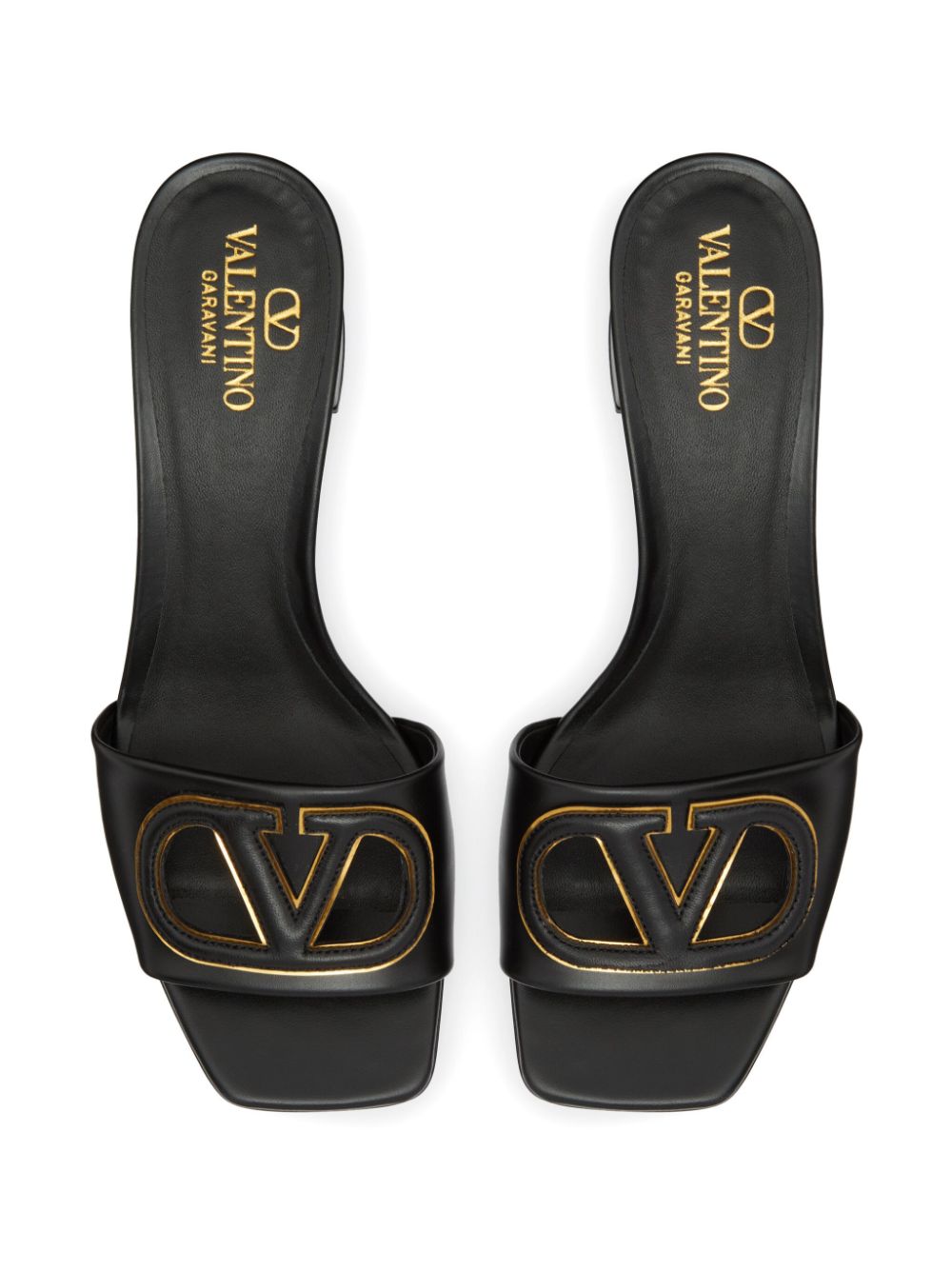 Valentino Garavani 60mm VLogo Signature Leather Sandals Black
