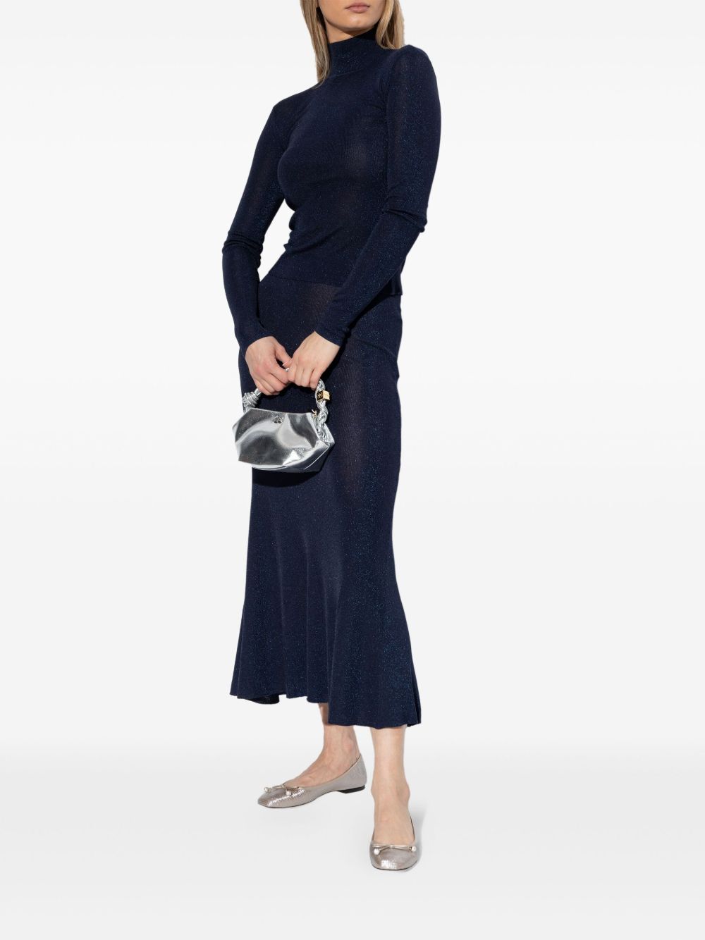 Jimmy Choo Elme Ballet Flats Silver
