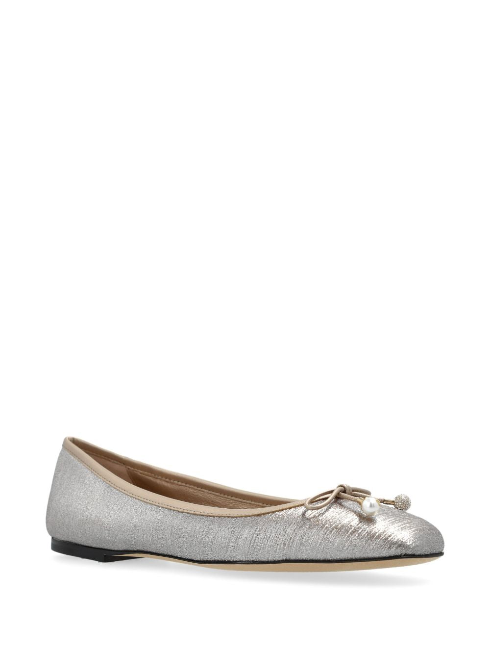 Jimmy Choo Elme Ballet Flats Silver