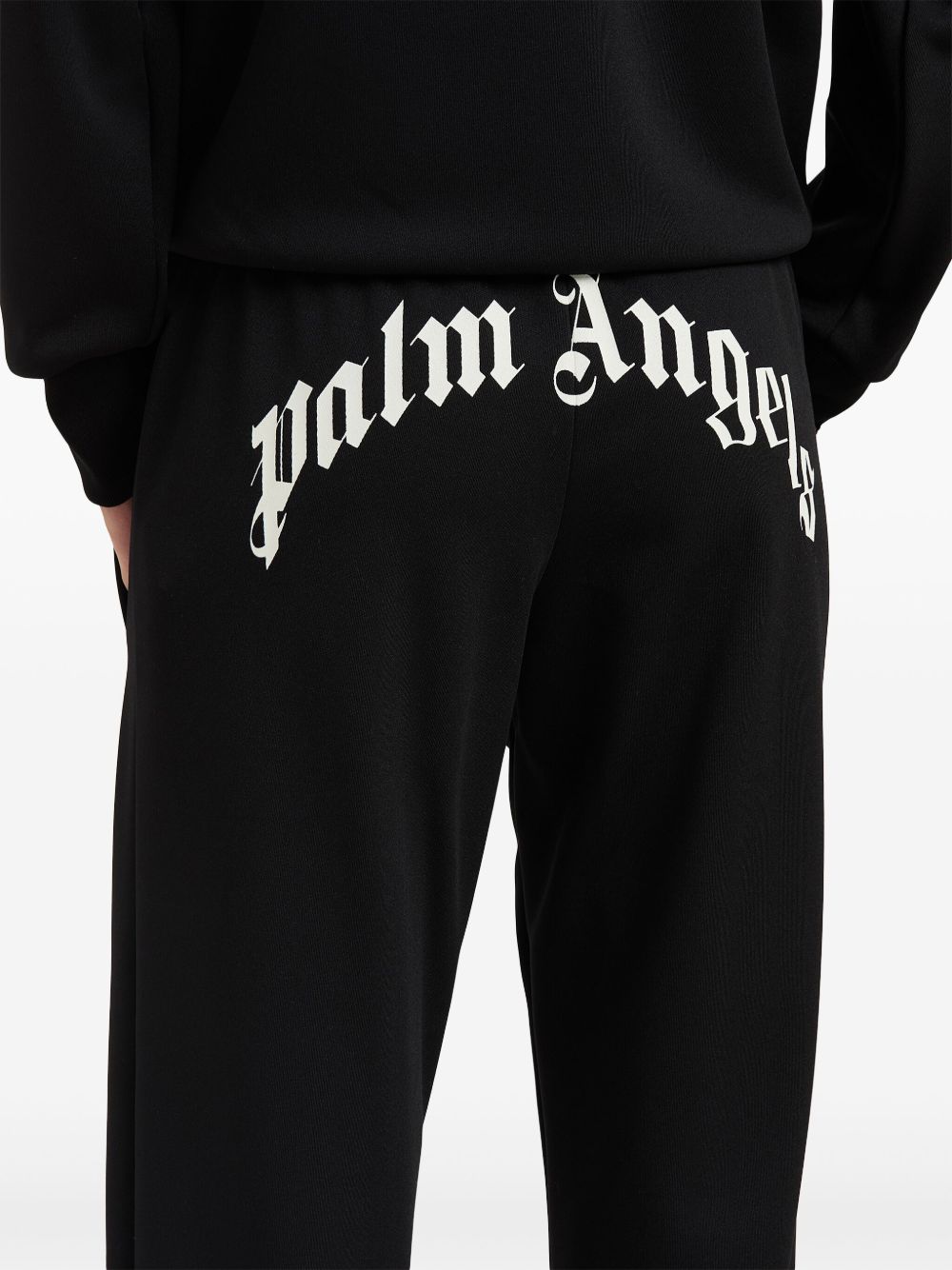 Palm Angels Curved Logo Track Pants Black black