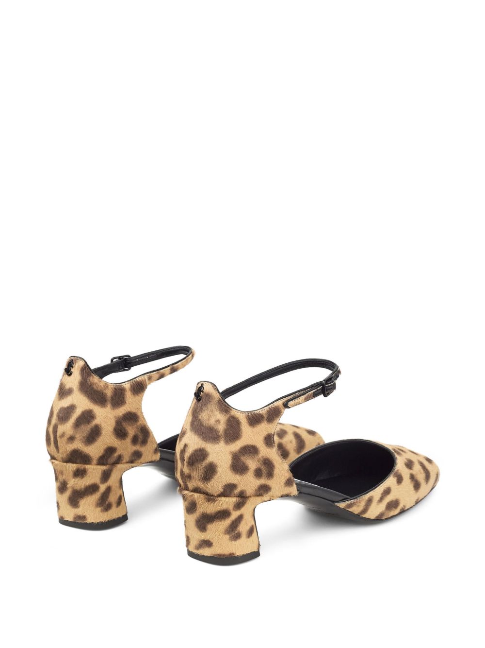Jimmy Choo 45mm Pixie Leopard-Print Calf Hair Pumps Brown