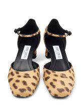 Jimmy Choo 45mm Pixie Leopard-Print Calf Hair Pumps Brown