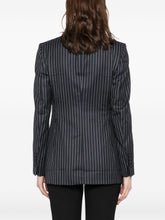 Tom Ford Pinstripe Wool Single-Breasted Blazer Blue