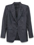 Tom Ford Pinstripe Wool Single-Breasted Blazer Blue