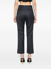 Tom Ford Striped Wool Tailored Trousers Blue