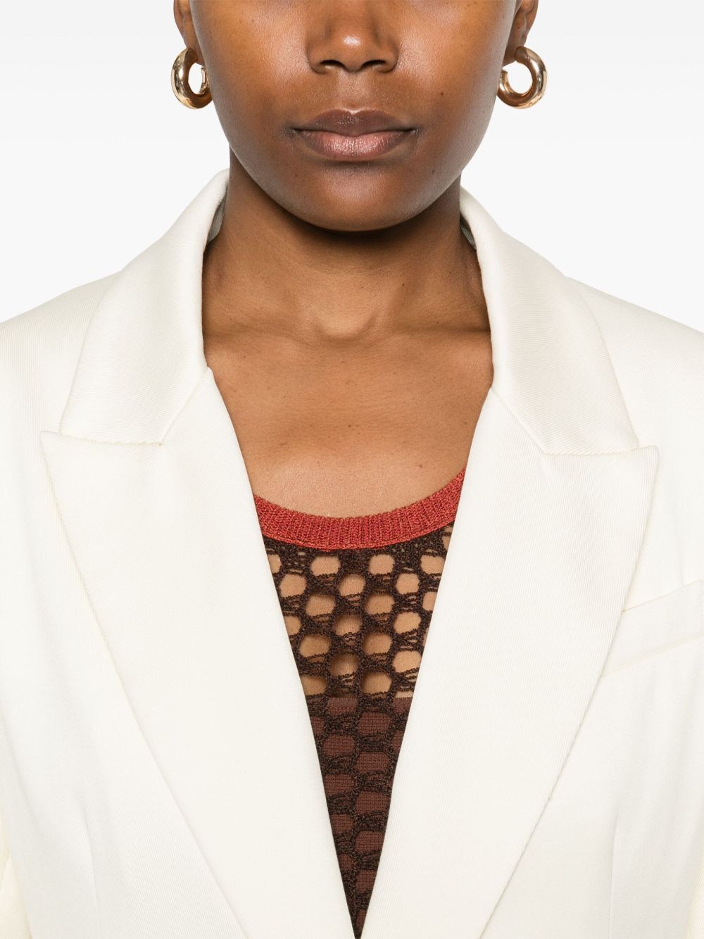 Forte Forte Cotton Single-Breasted Blazer Ivory