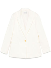 Forte Forte Cotton Single-Breasted Blazer Ivory