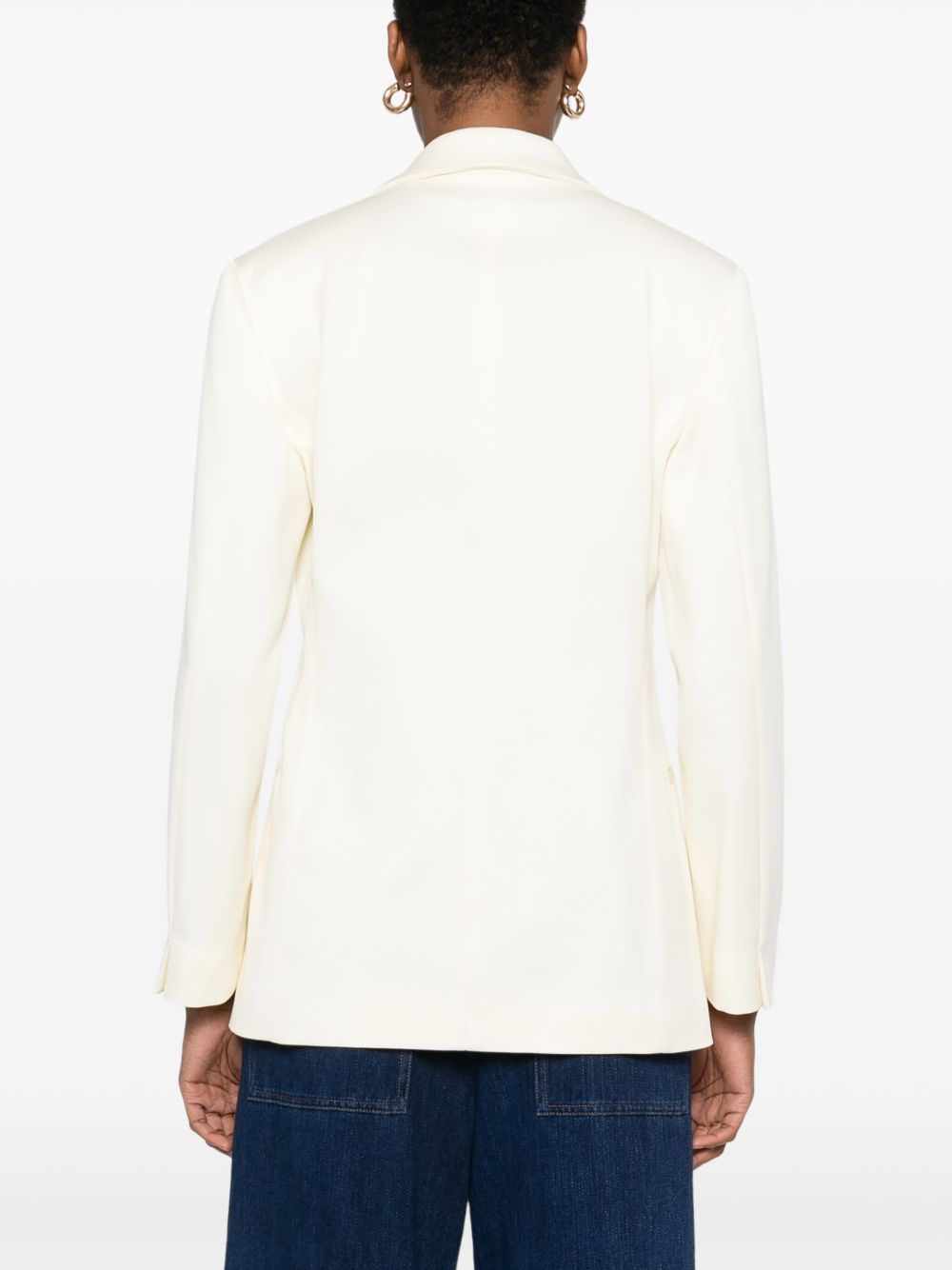 Forte Forte Cotton Single-Breasted Blazer Ivory