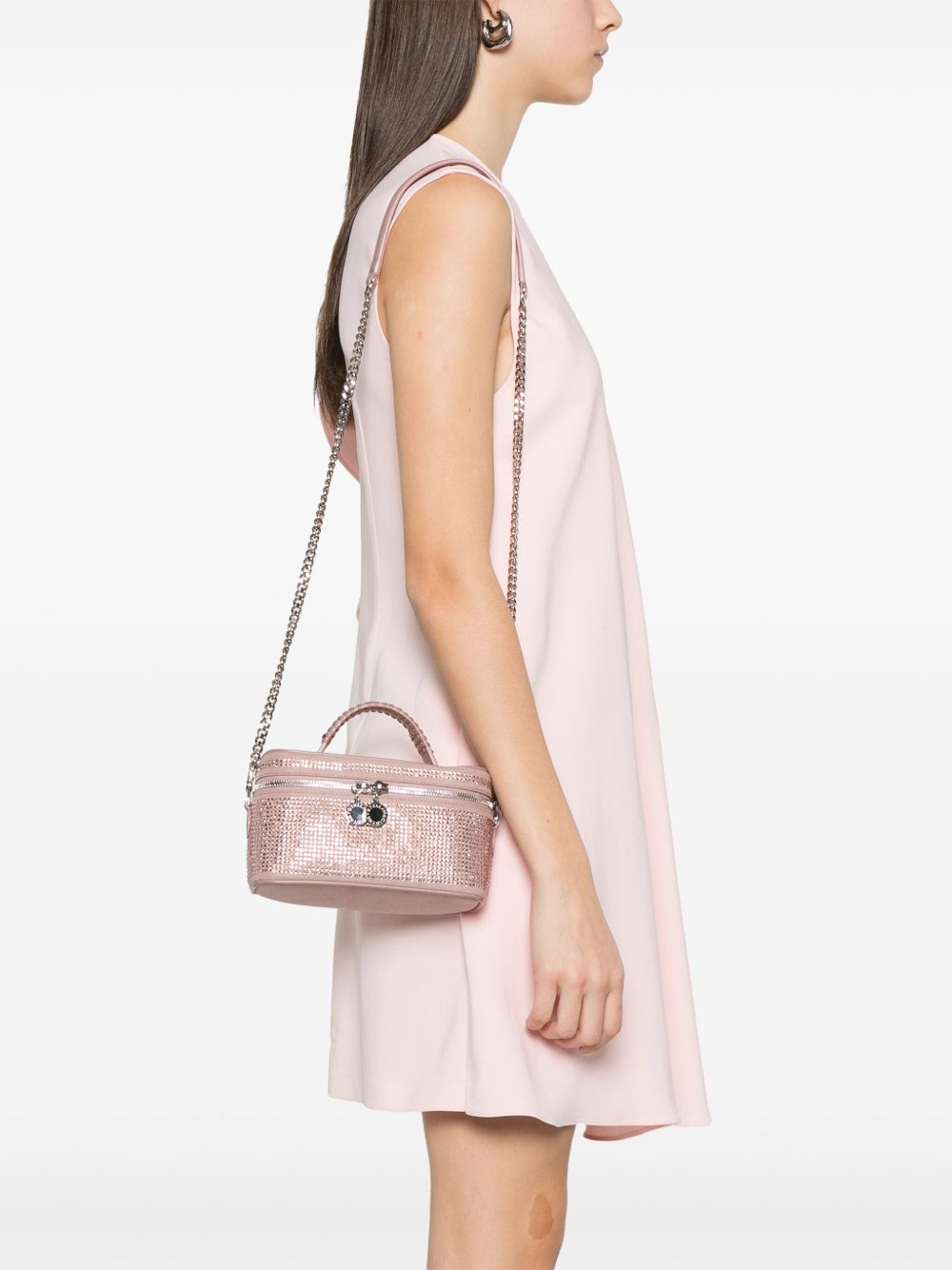 Stella McCartney Mini Faux Leather Vanity Bag in Powder