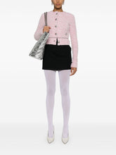 Balenciaga Cropped Tweed Bouclé Jacket Pink