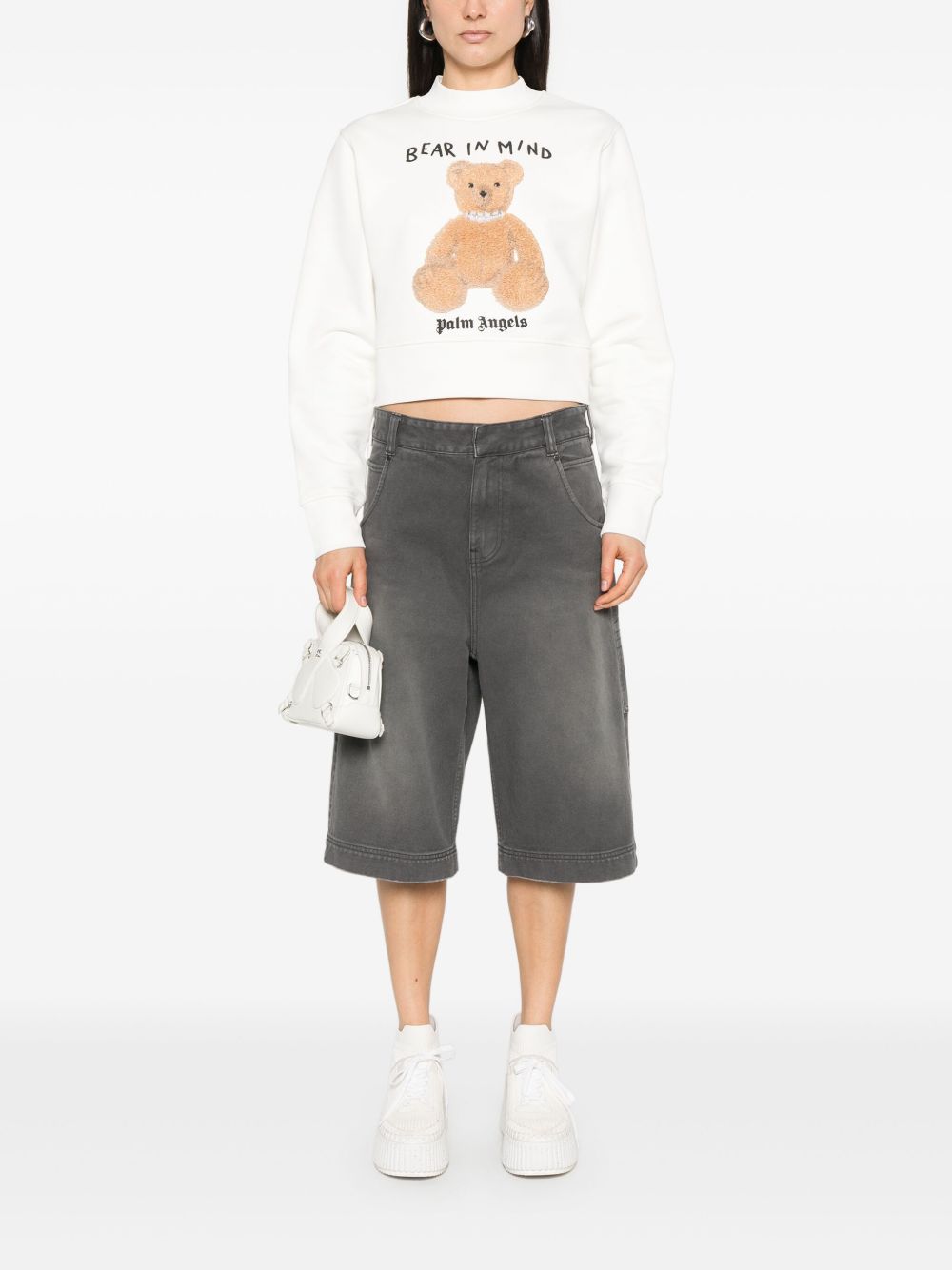 Palm Angels Bear In Mind Sweatshirt White